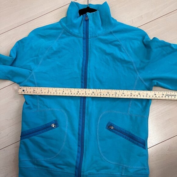 Lululemon "Vintage" Zip Up Jacket Sz 8 M Blue - Picture 9 of 12